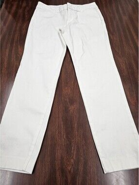 Old Navy Pixie Pants Women 27x24 Ivory Mid Rise Skinny Stretch Ankle Work Casual
